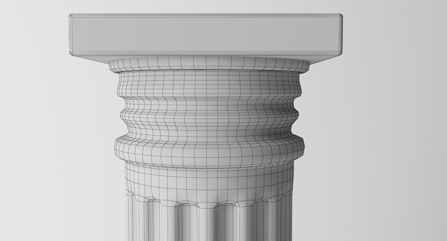 Antique Column Low-poly 3D model_7