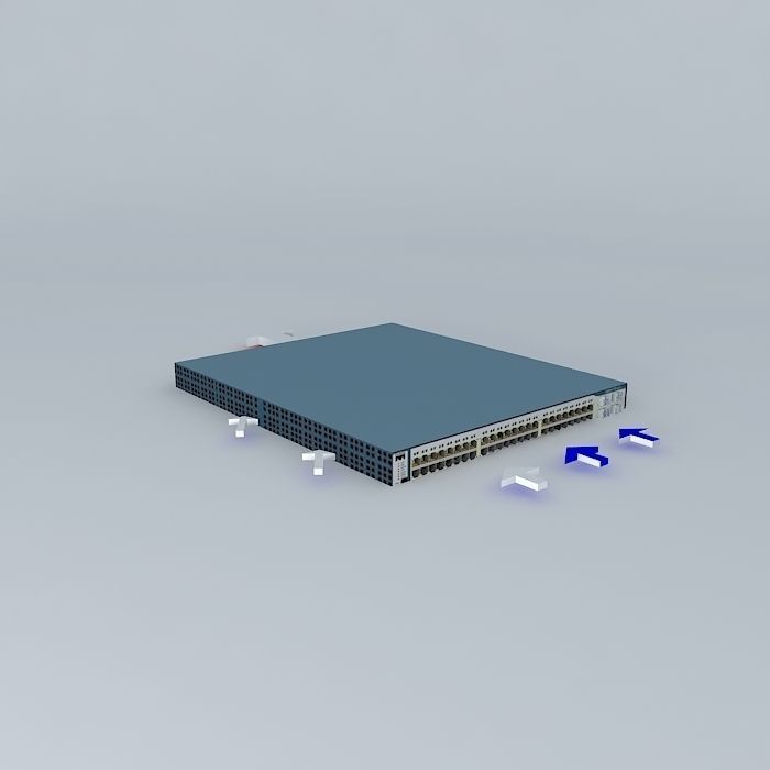 Cisco Catalyst 3750G showing air flow