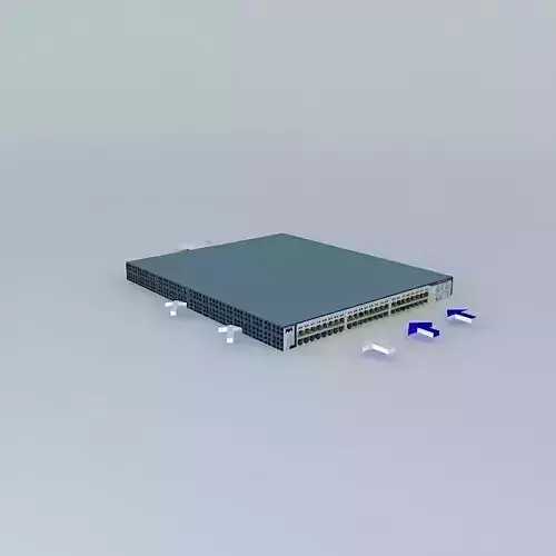 Cisco Catalyst 3750G showing air flow 3D model