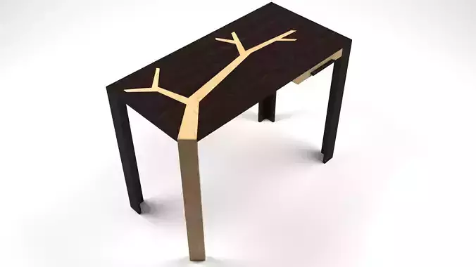 Angkor Table by Olivier Dolle - 3ds Max Low-poly 3D model