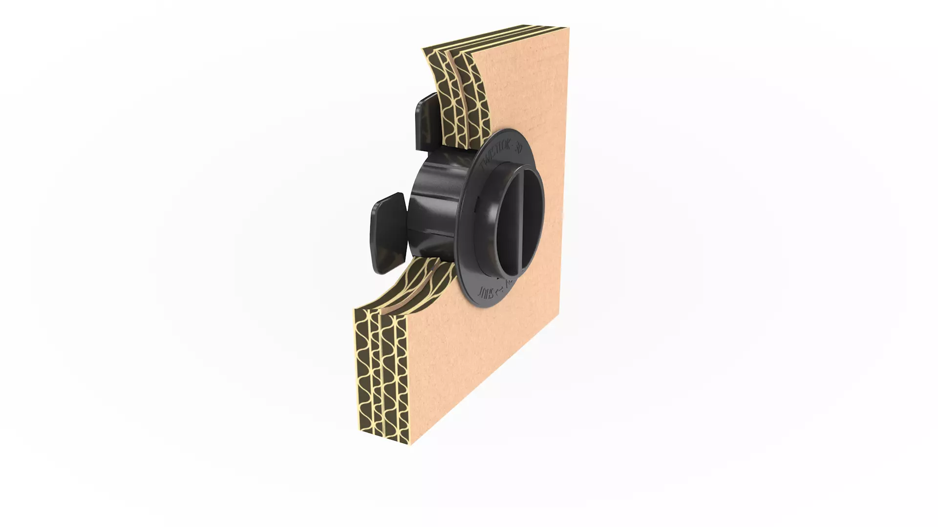 Twistlok Two Part Barrel Lock Free 3D model