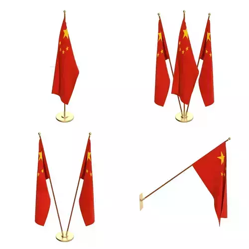 China Flag Pack 3D model