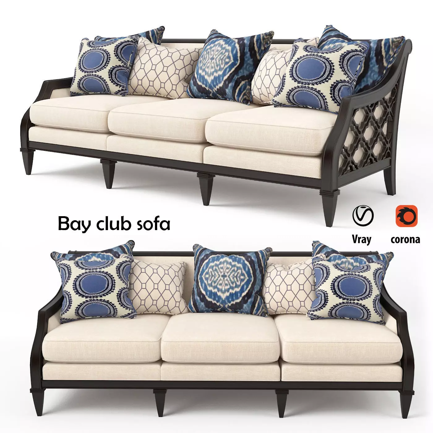 Bay club sofa 3D model