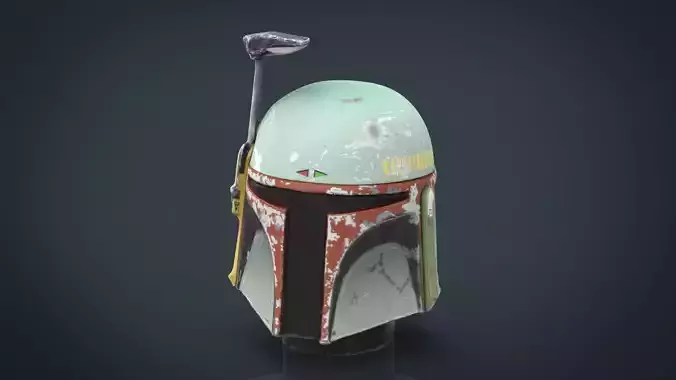 Boba Fett Bust Low-poly 3D model