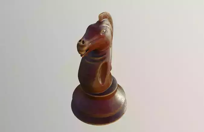 knight wooden chess piece 