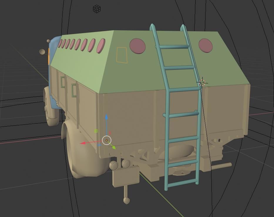 Armour Truck Fiat 665 Scudato Low-poly 3D model_8