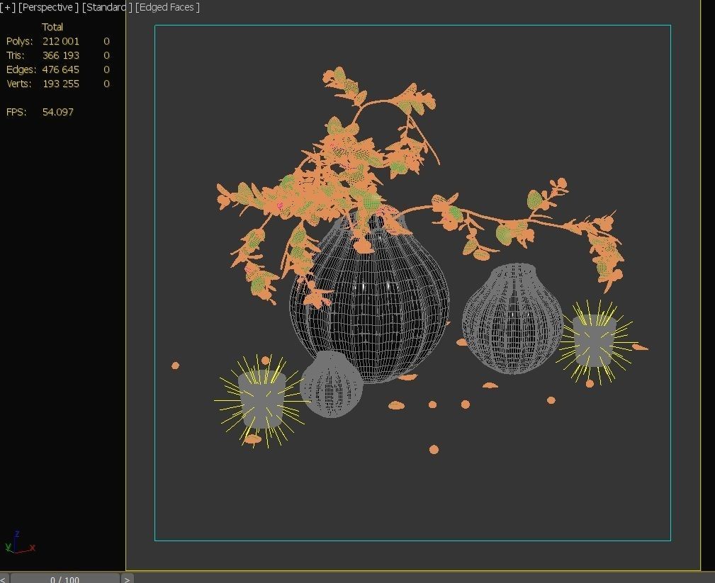 Snowberry Decor Set 3D model_3