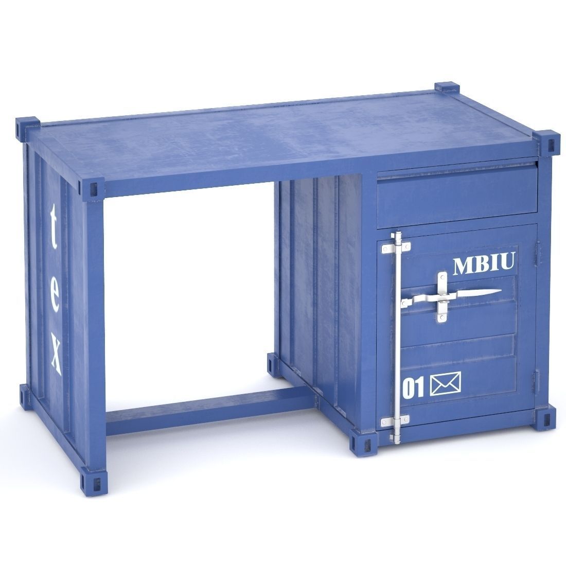 Sea Container desk 4 colors 3D model_2