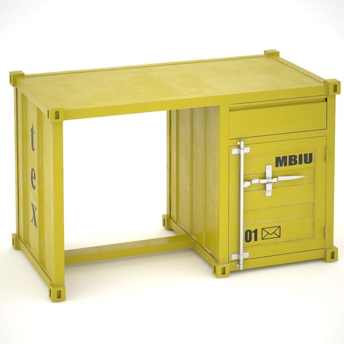 Sea Container desk 4 colors 3D model_3
