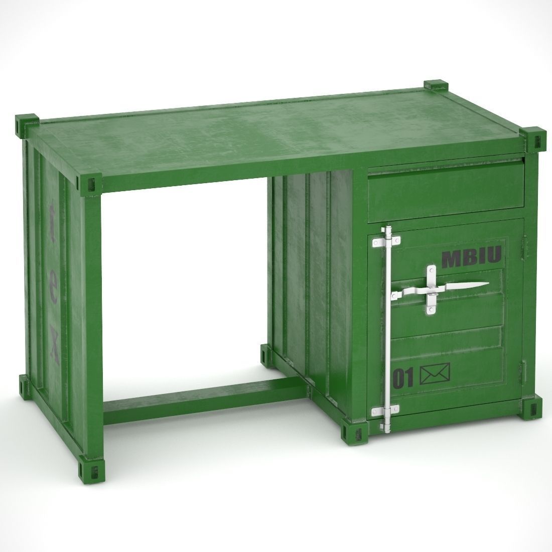 Sea Container desk 4 colors 3D model_4