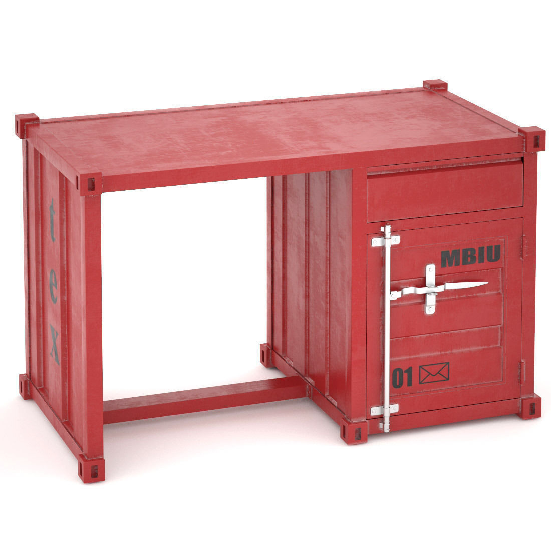 Sea Container desk 4 colors 3D model_1