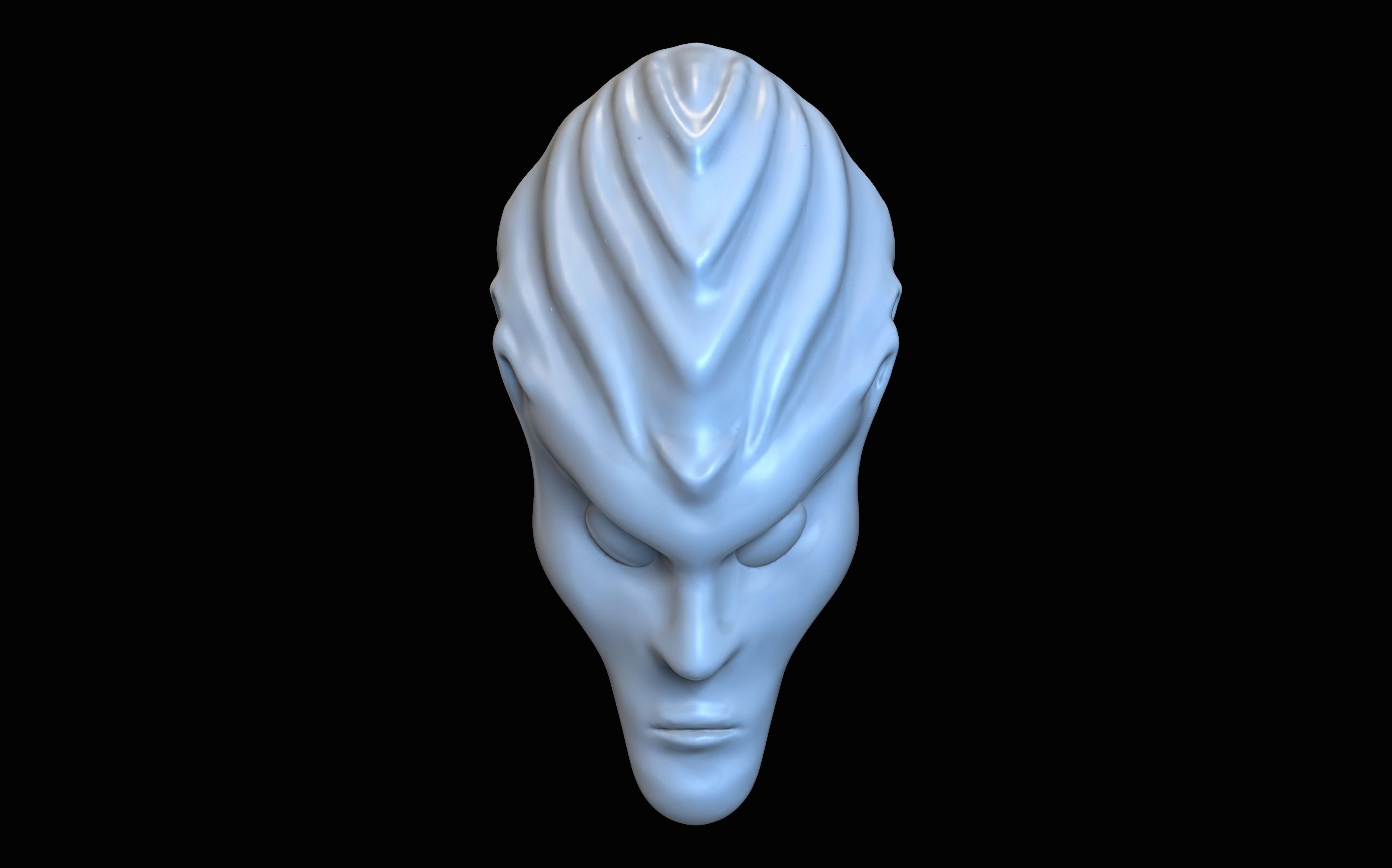 Alien Face 3D print model_1