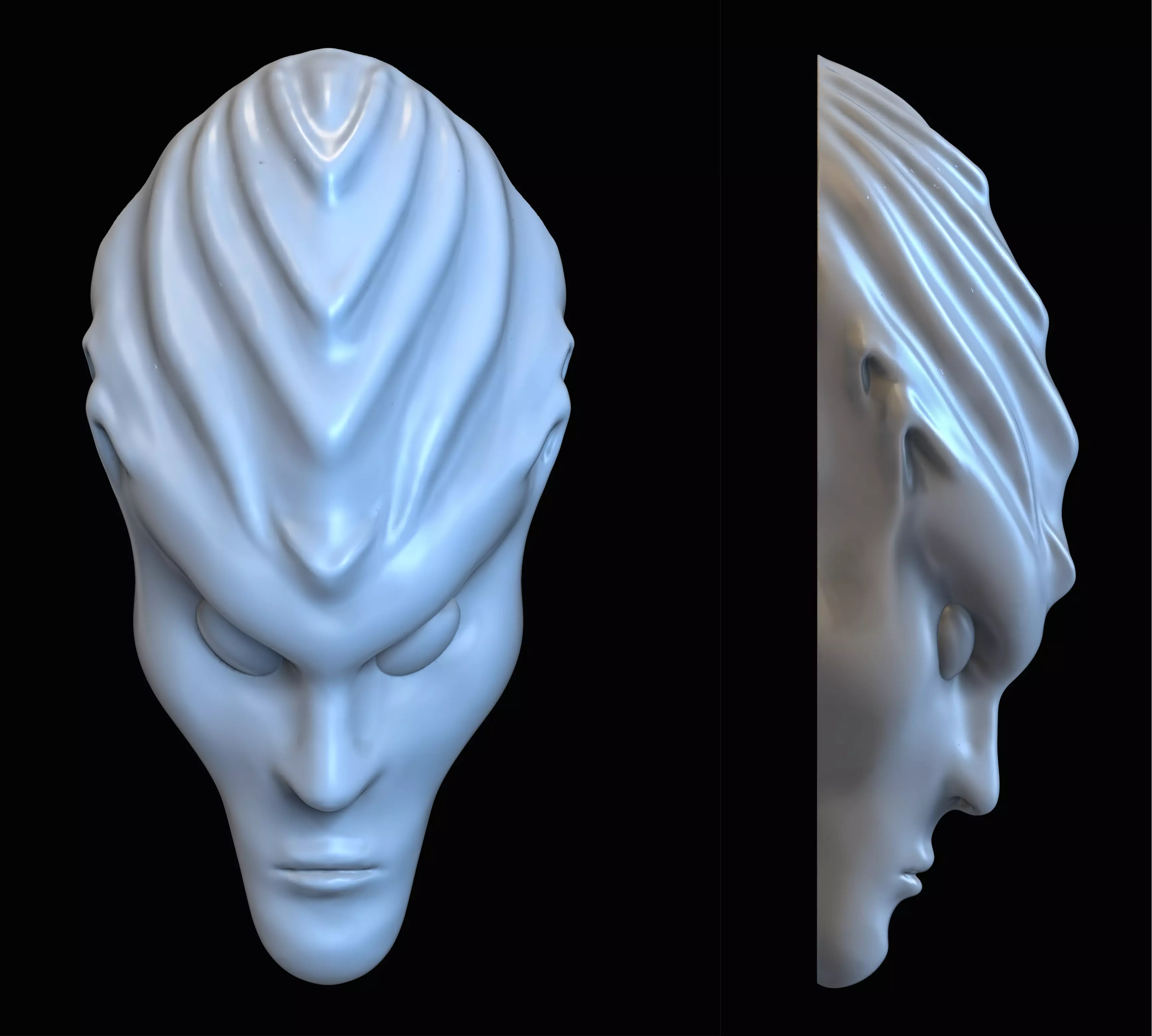 Alien Face 3D print model_0