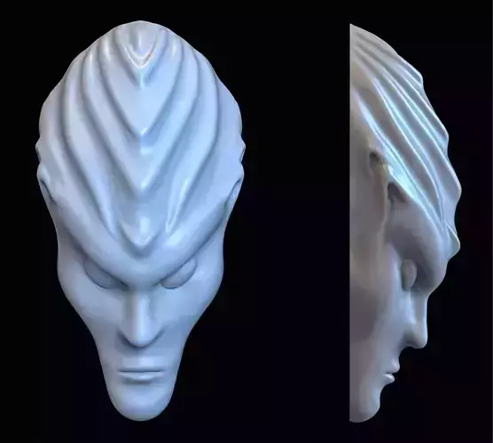 Alien Face 3D print model