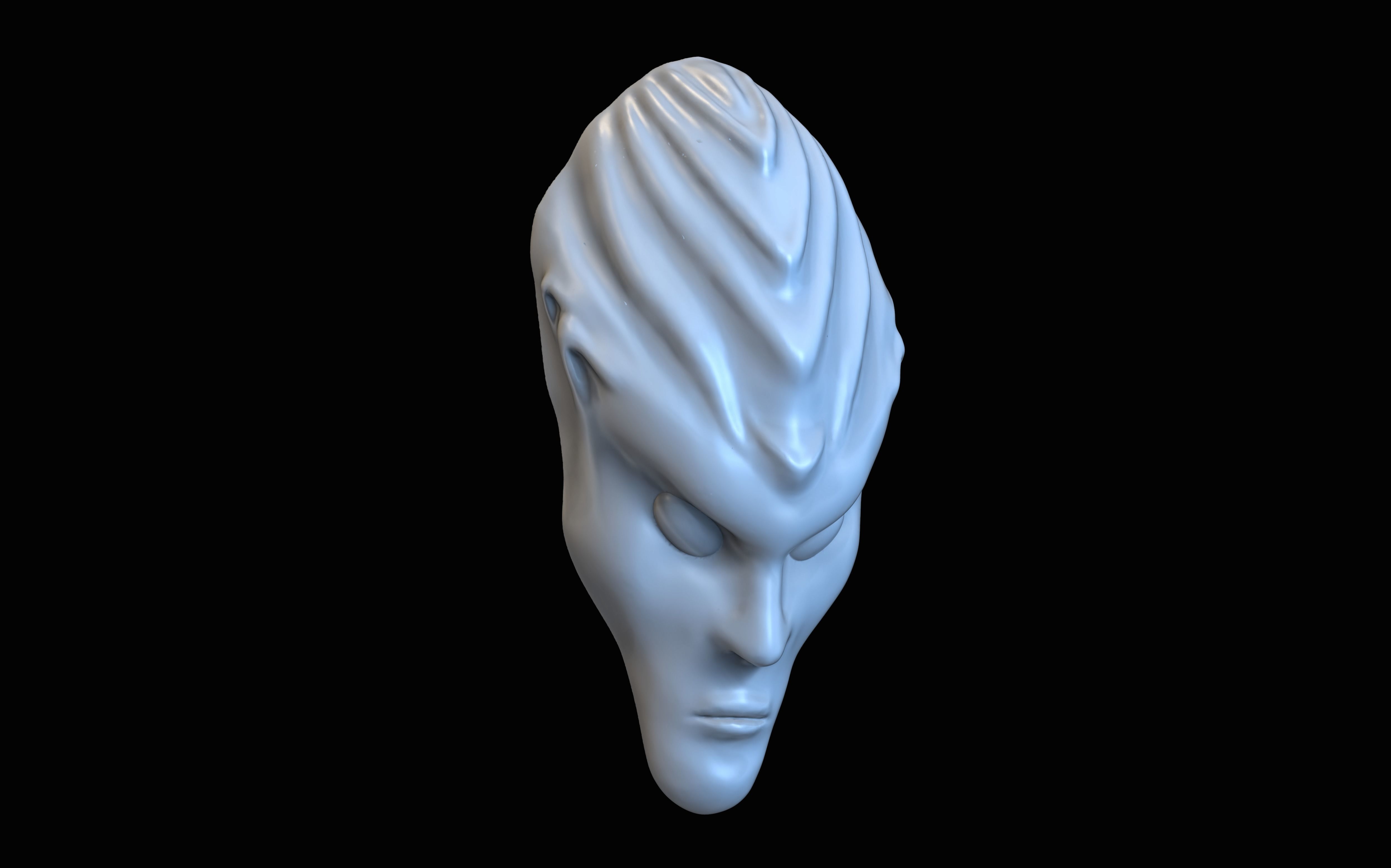 Alien Face 3D print model_2