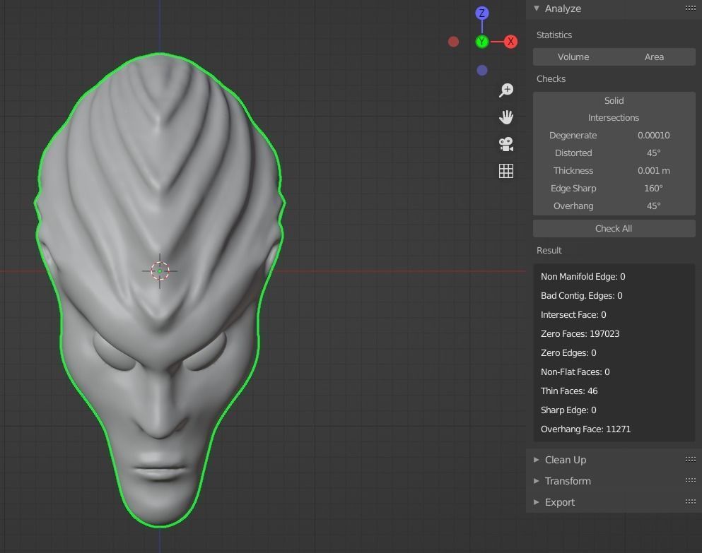 Alien Face 3D print model_4