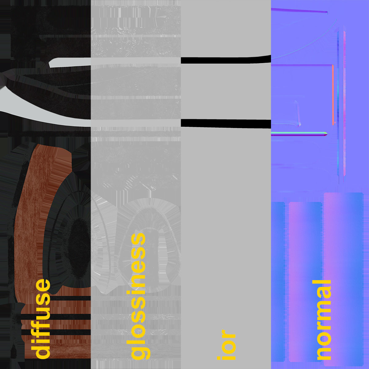 Ka-Bar Fighting Knife Low-poly 3D model_11