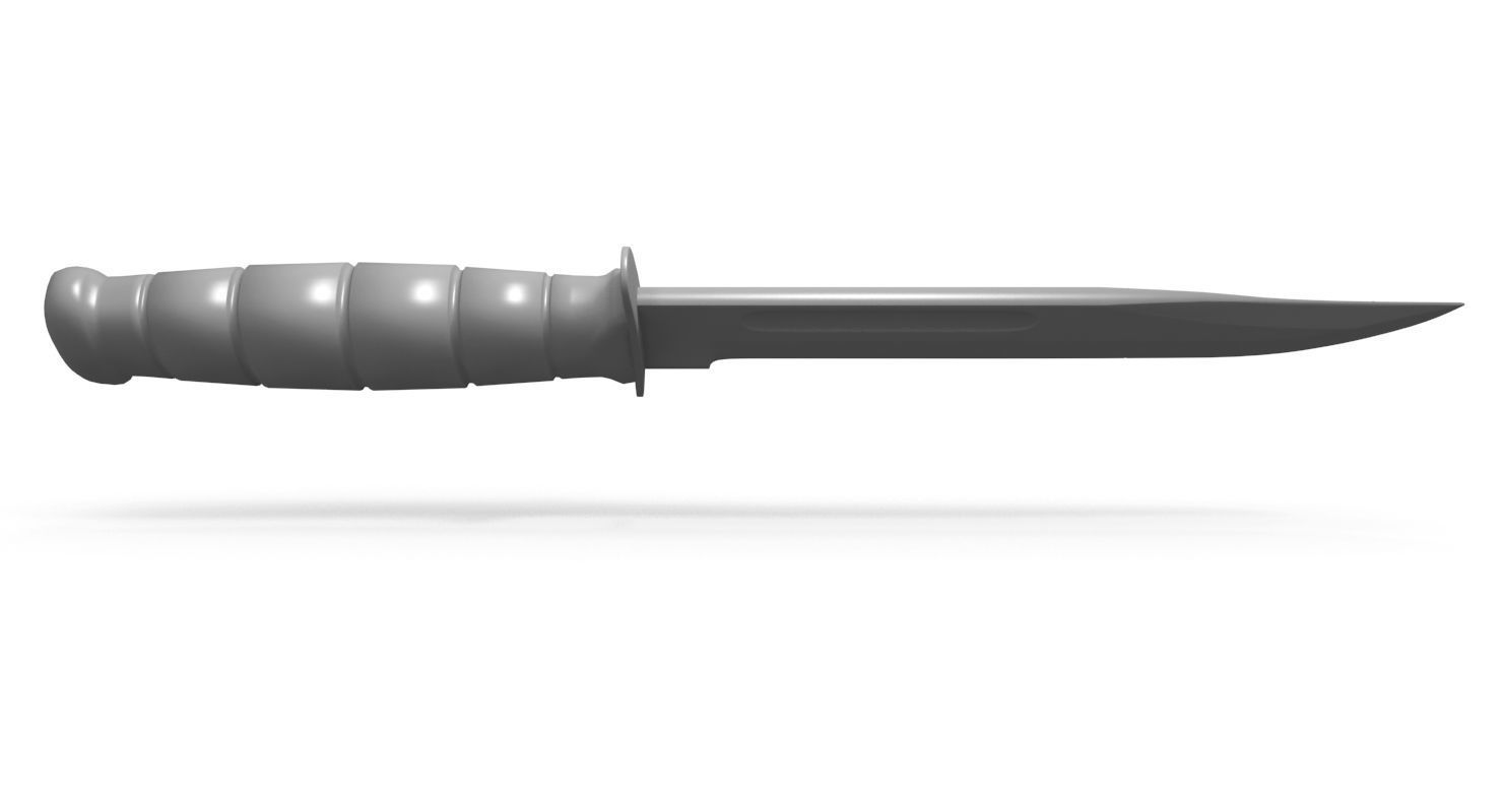 Ka-Bar Fighting Knife Low-poly 3D model_9