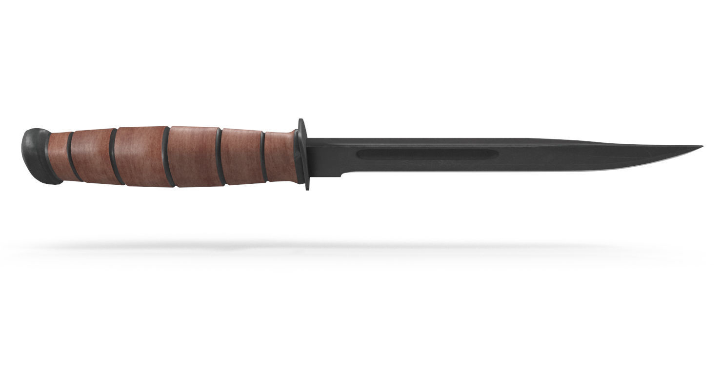Ka-Bar Fighting Knife Low-poly 3D model_3