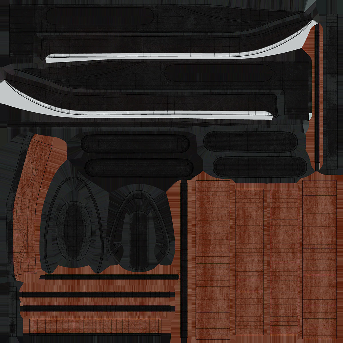 Ka-Bar Fighting Knife Low-poly 3D model_10