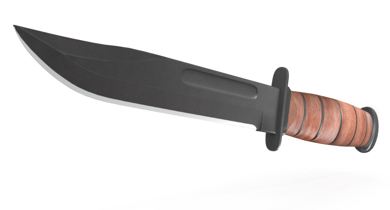 Ka-Bar Fighting Knife Low-poly 3D model_5