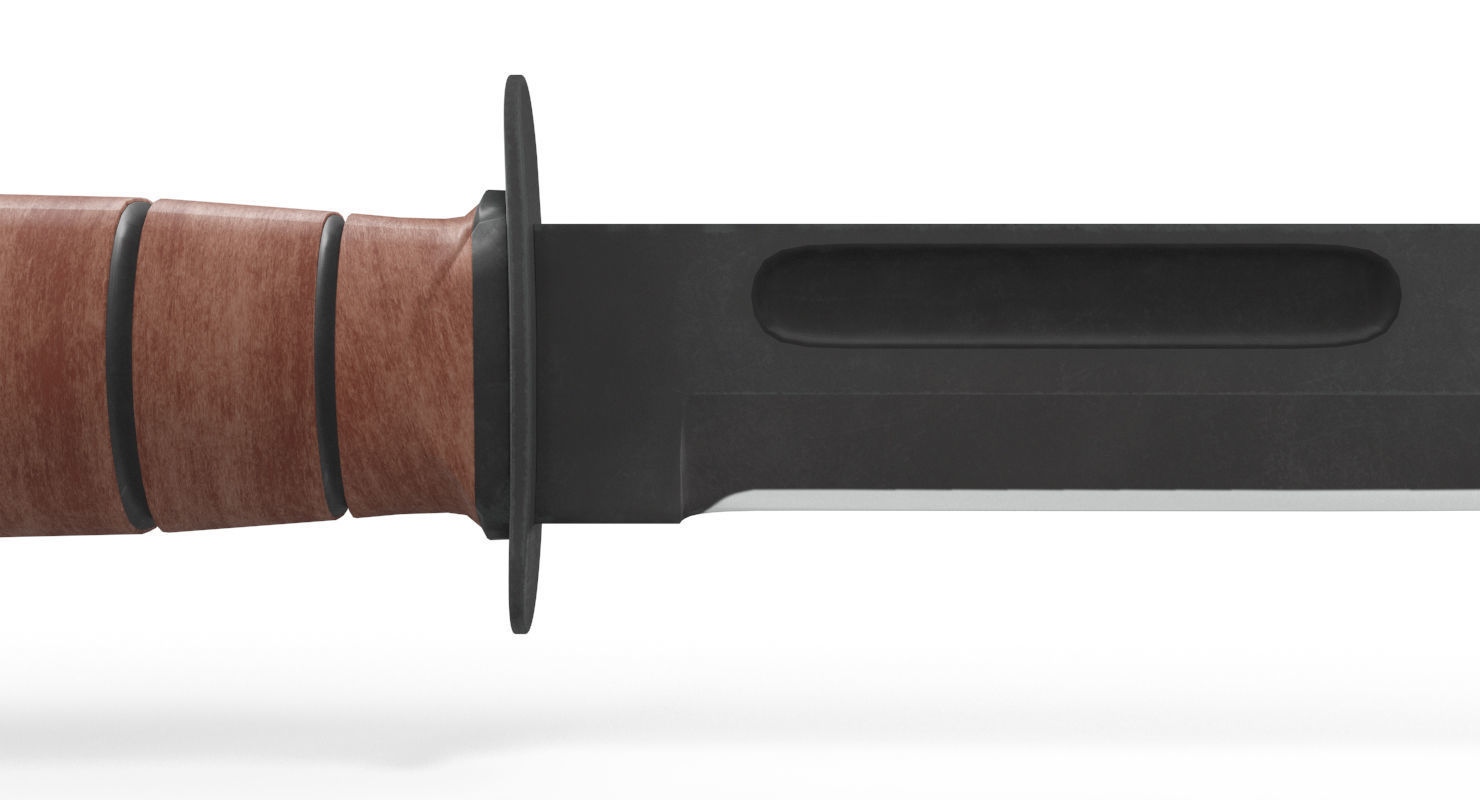 Ka-Bar Fighting Knife Low-poly 3D model_2