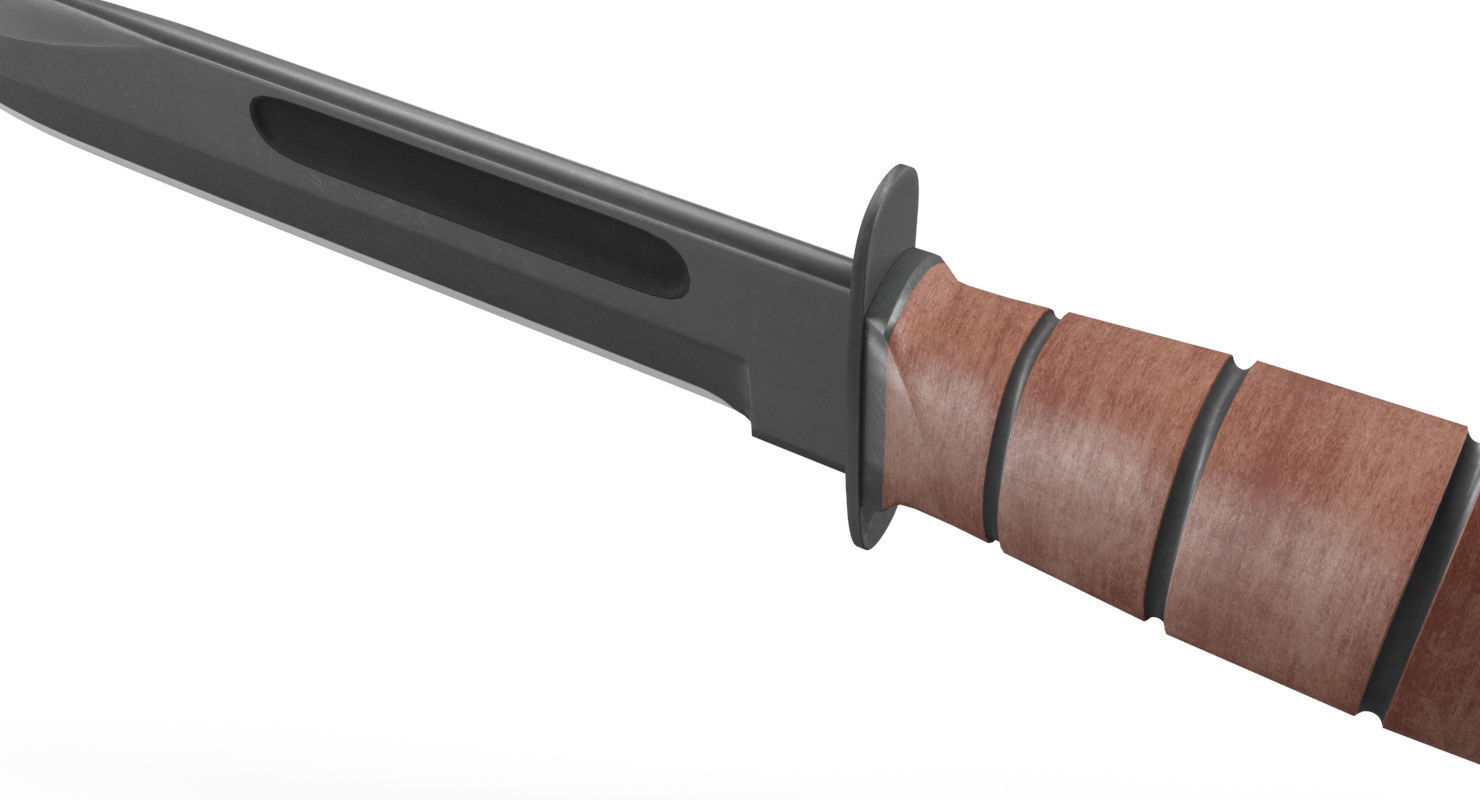 Ka-Bar Fighting Knife Low-poly 3D model_4