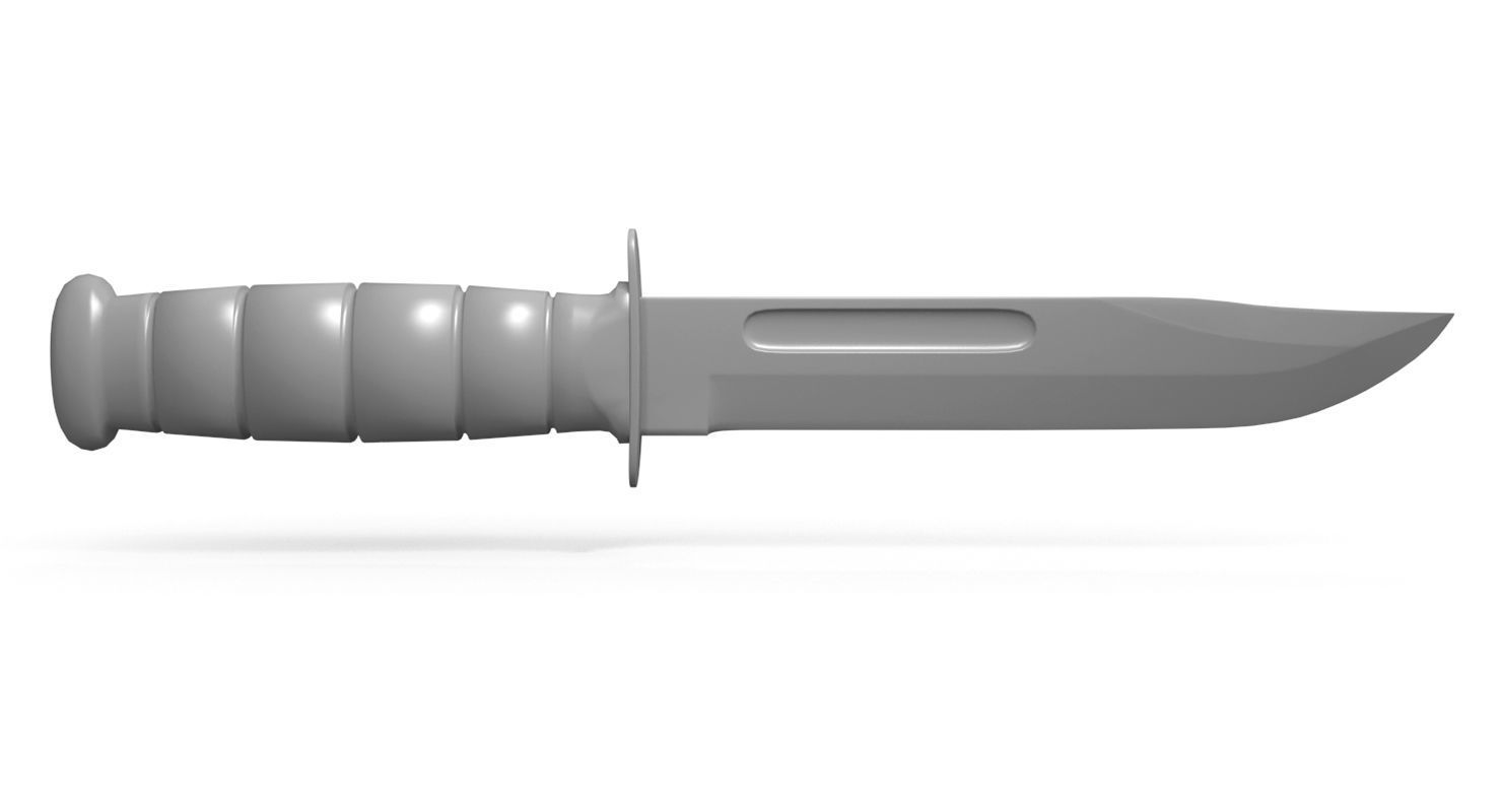 Ka-Bar Fighting Knife Low-poly 3D model_8
