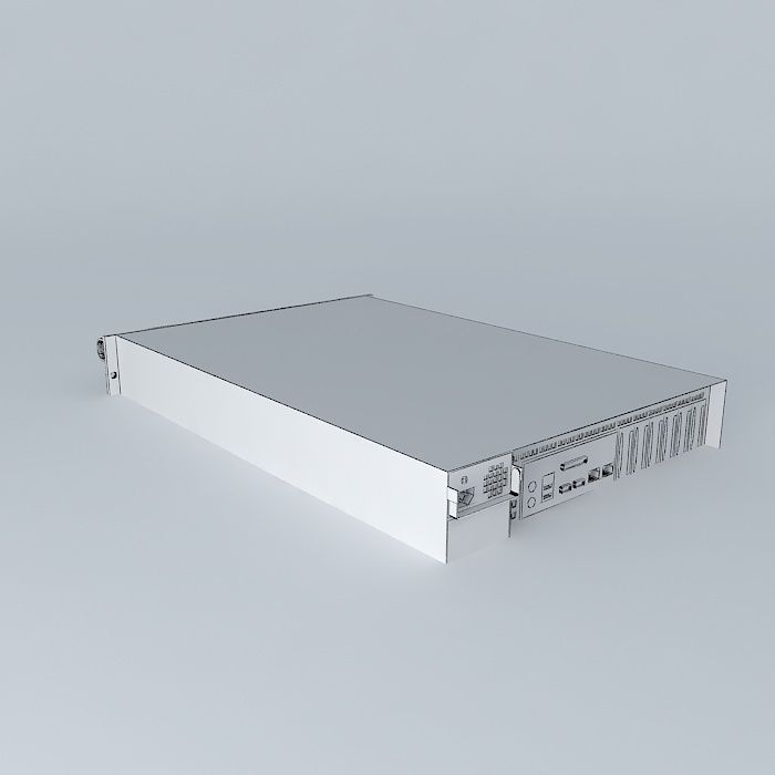 SuperMicro 12 x 1 Terrabyte drive 2u server 3D model_4