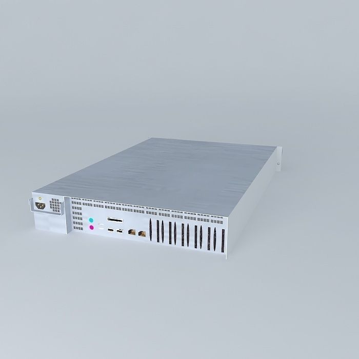SuperMicro 12 x 1 Terrabyte drive 2u server 3D model_1