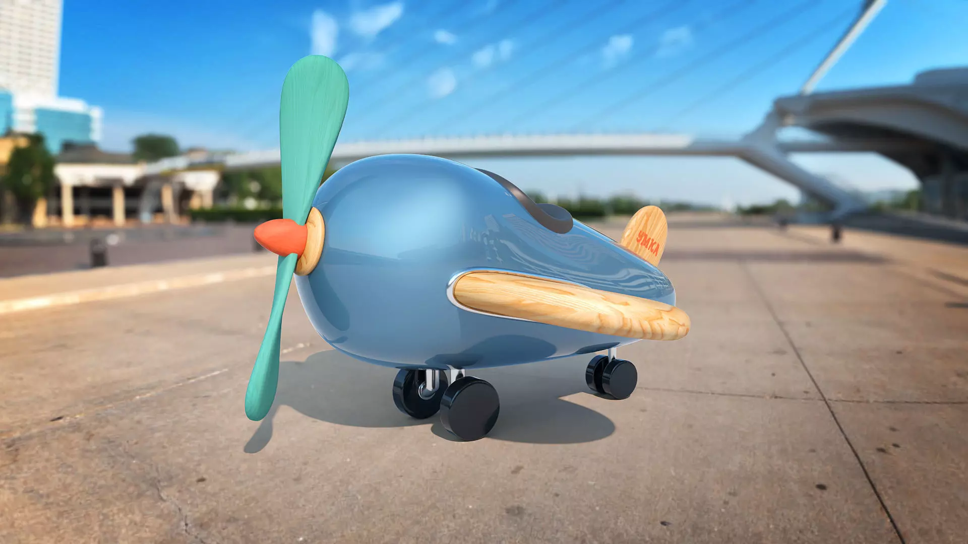 cartoon Airplane Free 3D model