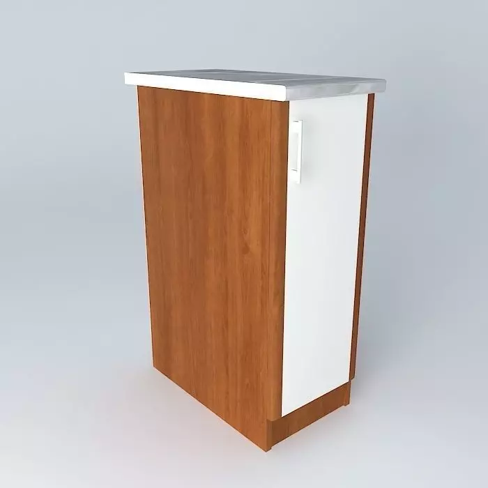 Cabinets cabinet with top and wooden base Free 3D model_0