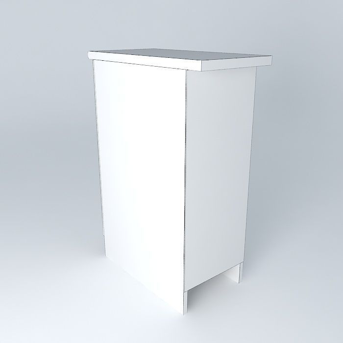 Cabinets cabinet with top and wooden base Free 3D model_4