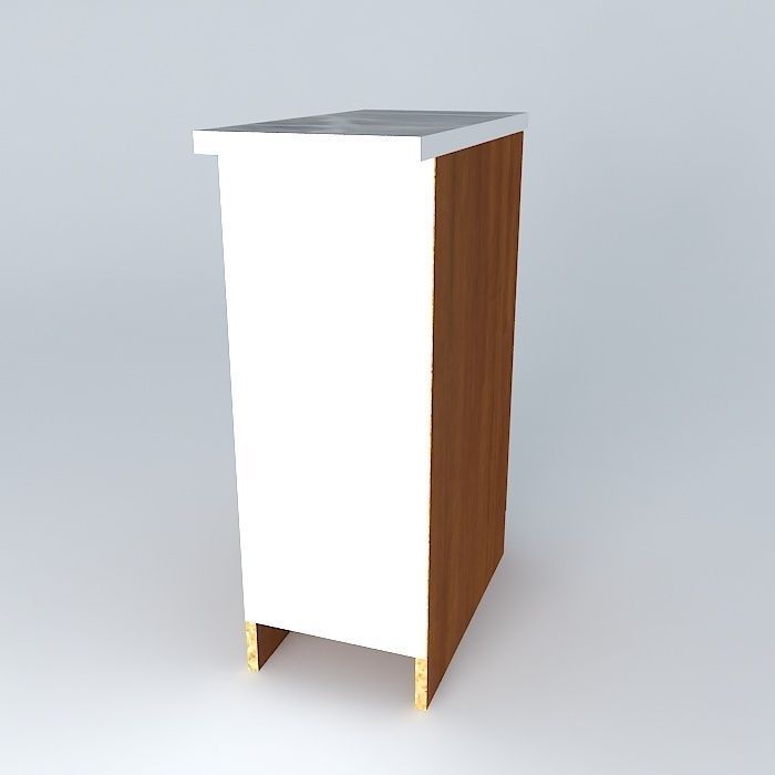Cabinets cabinet with top and wooden base Free 3D model_1
