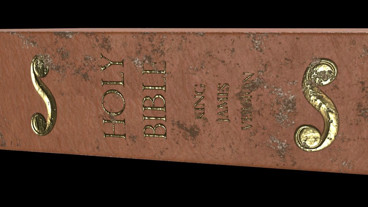 Holy bible Traditional English version 002  Low-poly 3D model_5