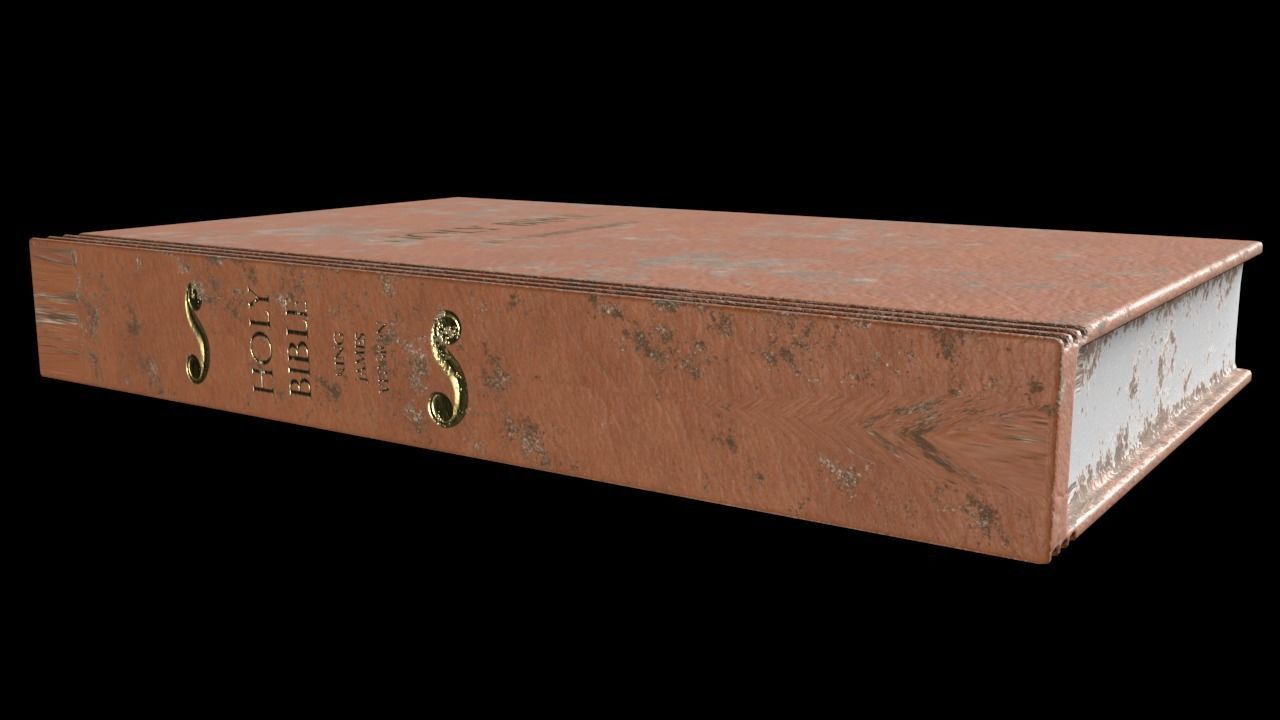 Holy bible Traditional English version 002  Low-poly 3D model_4