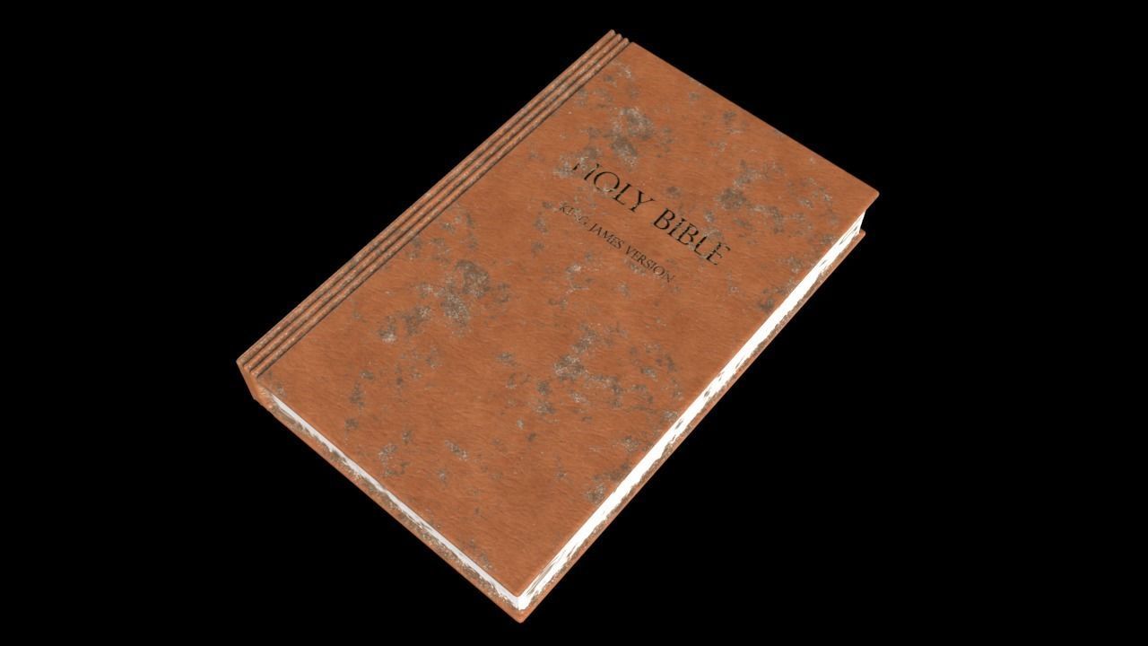 Holy bible Traditional English version 002  Low-poly 3D model_2
