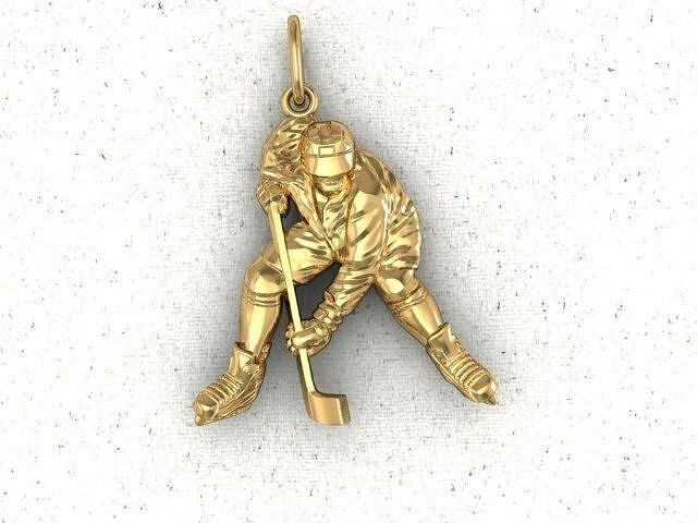 hockey player 3D print model