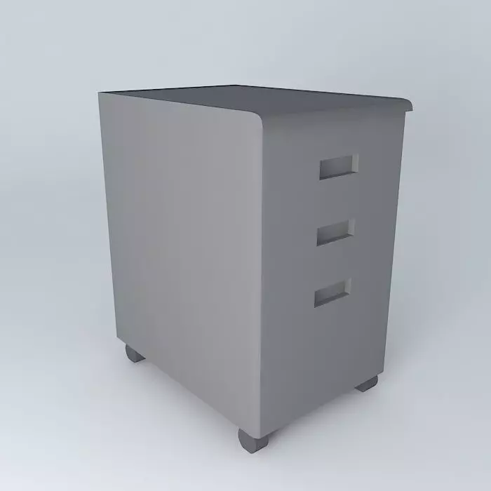 Under Desk File Cabinet 3D model_0