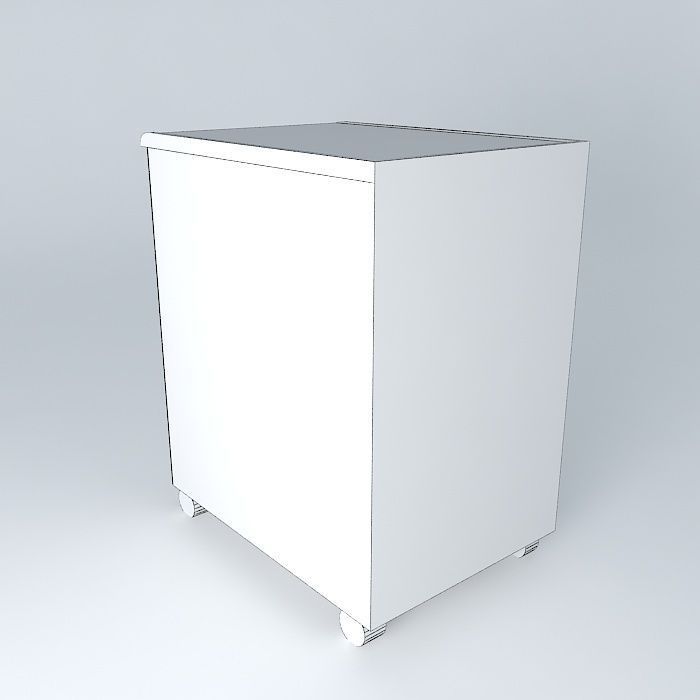 Under Desk File Cabinet 3D model_4