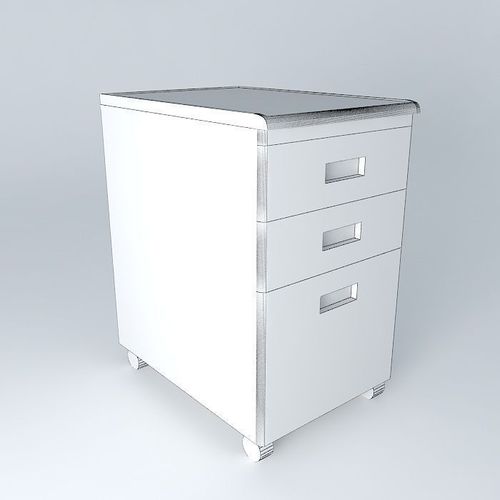 Under Desk File Cabinet 3D Model MAX OBJ 3DS FBX STL DAE ...