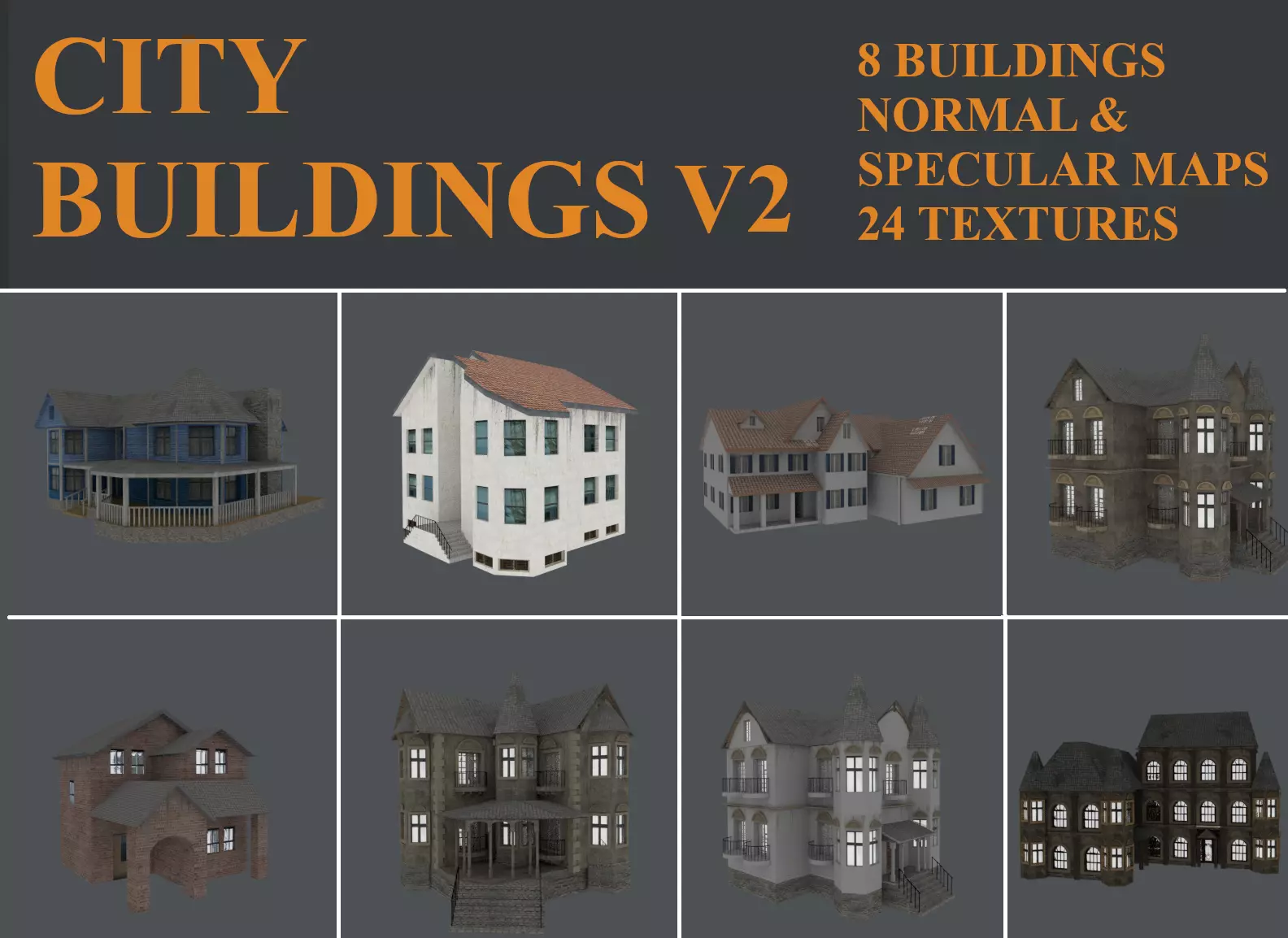 building collection vol2 Low-poly 3D model_0
