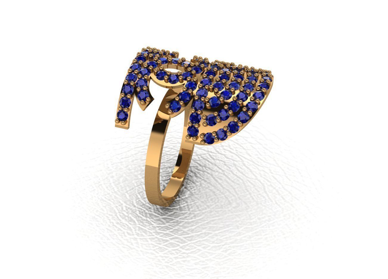 Classical diamond rings 3D print model_18