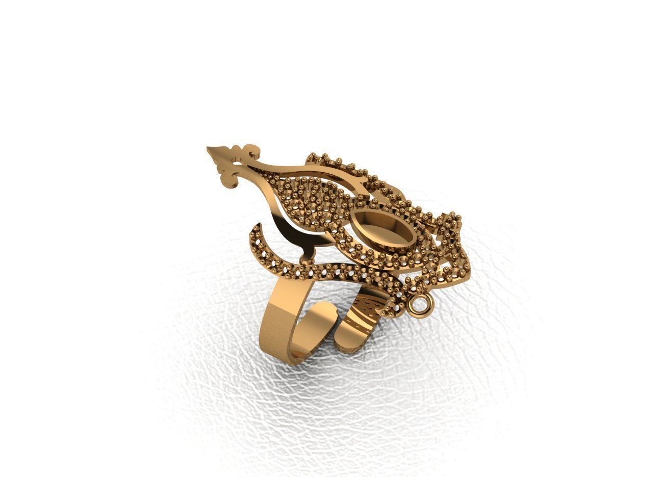 Classical diamond rings 3D print model_21