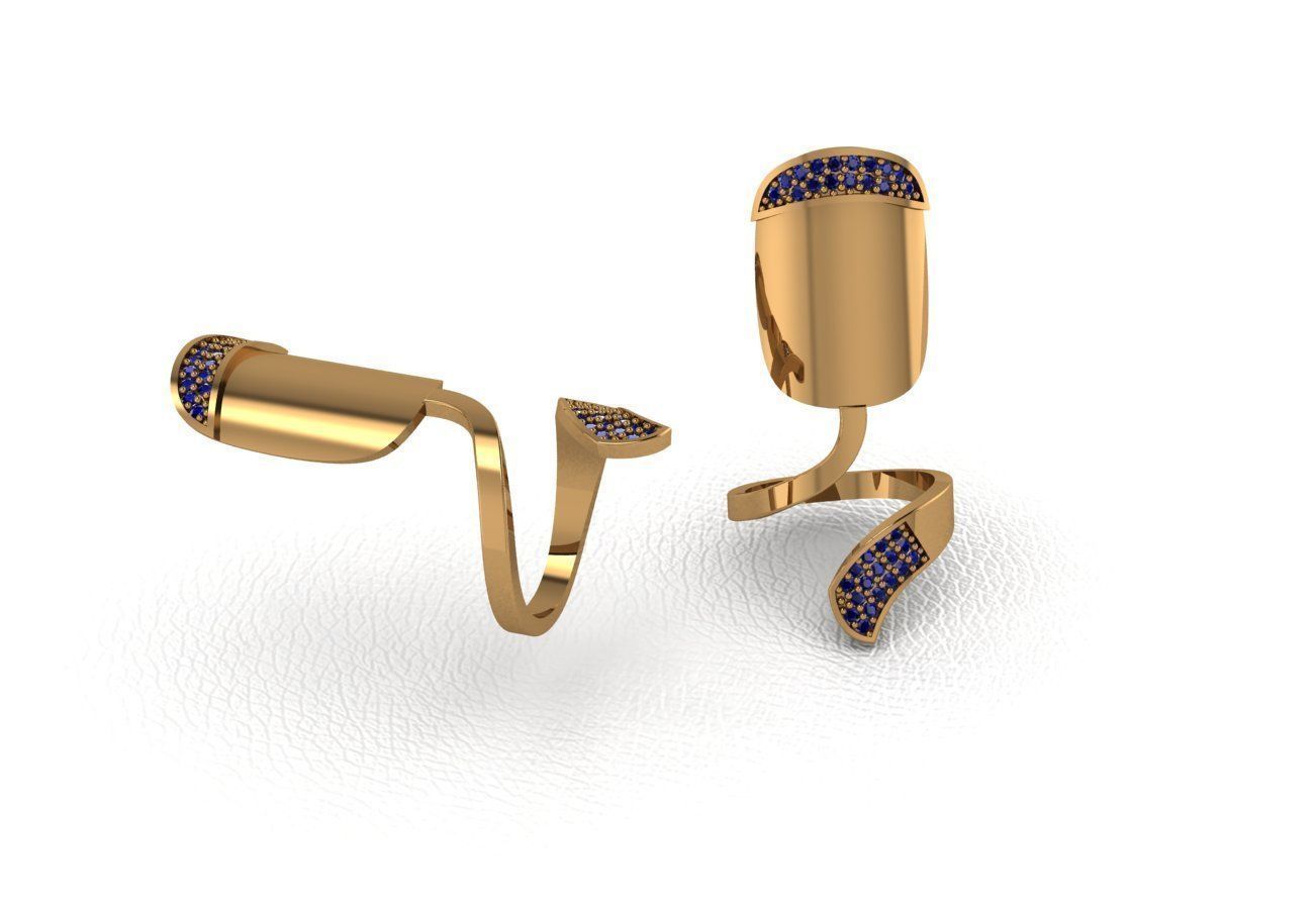 Classical diamond rings 3D print model_27