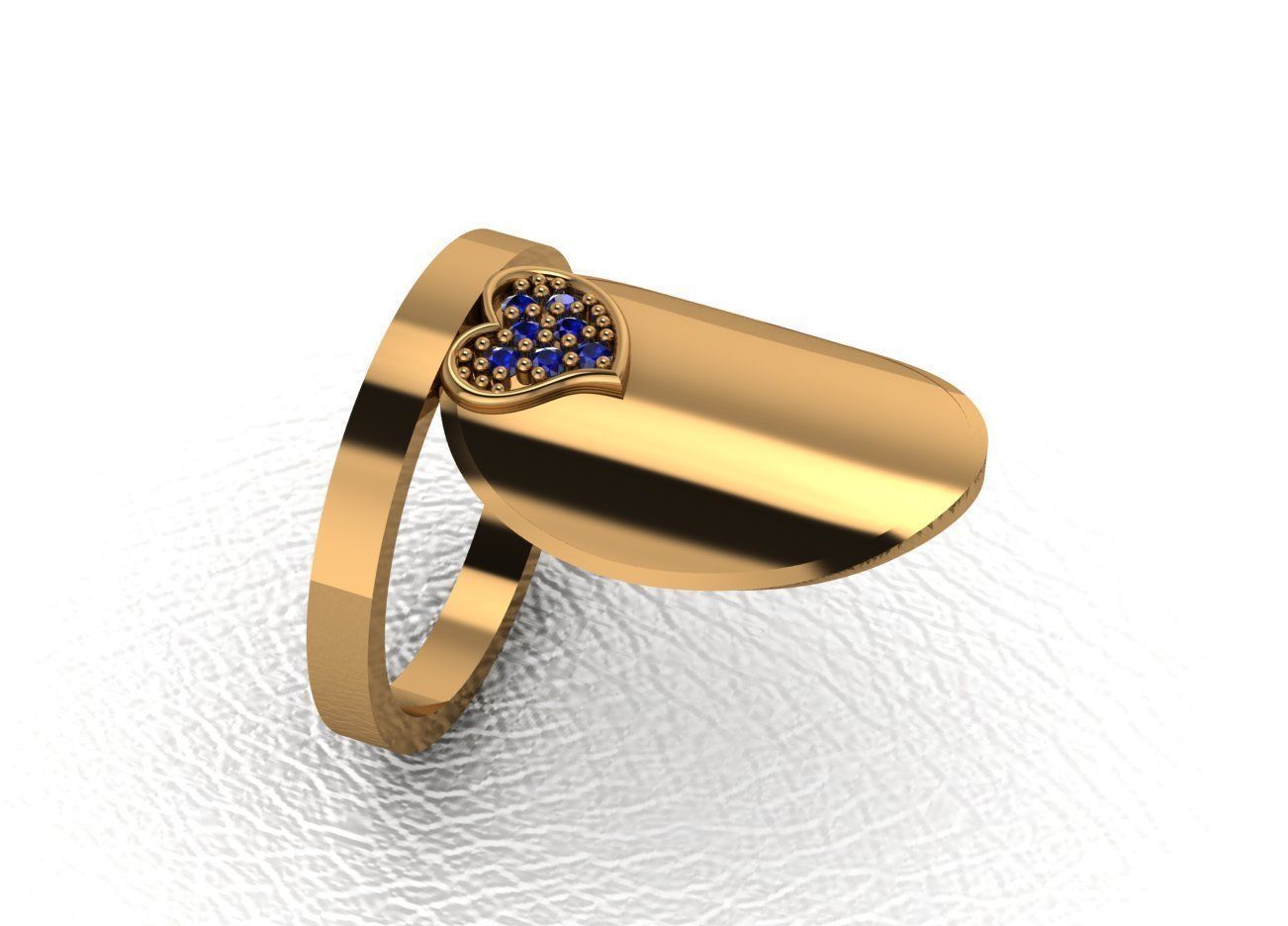 Classical diamond rings 3D print model_14