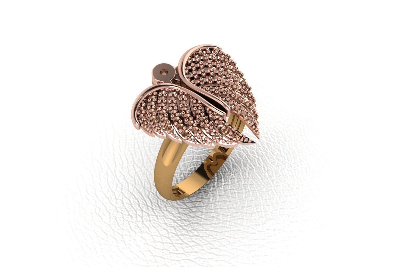 Classical diamond rings 3D print model_3