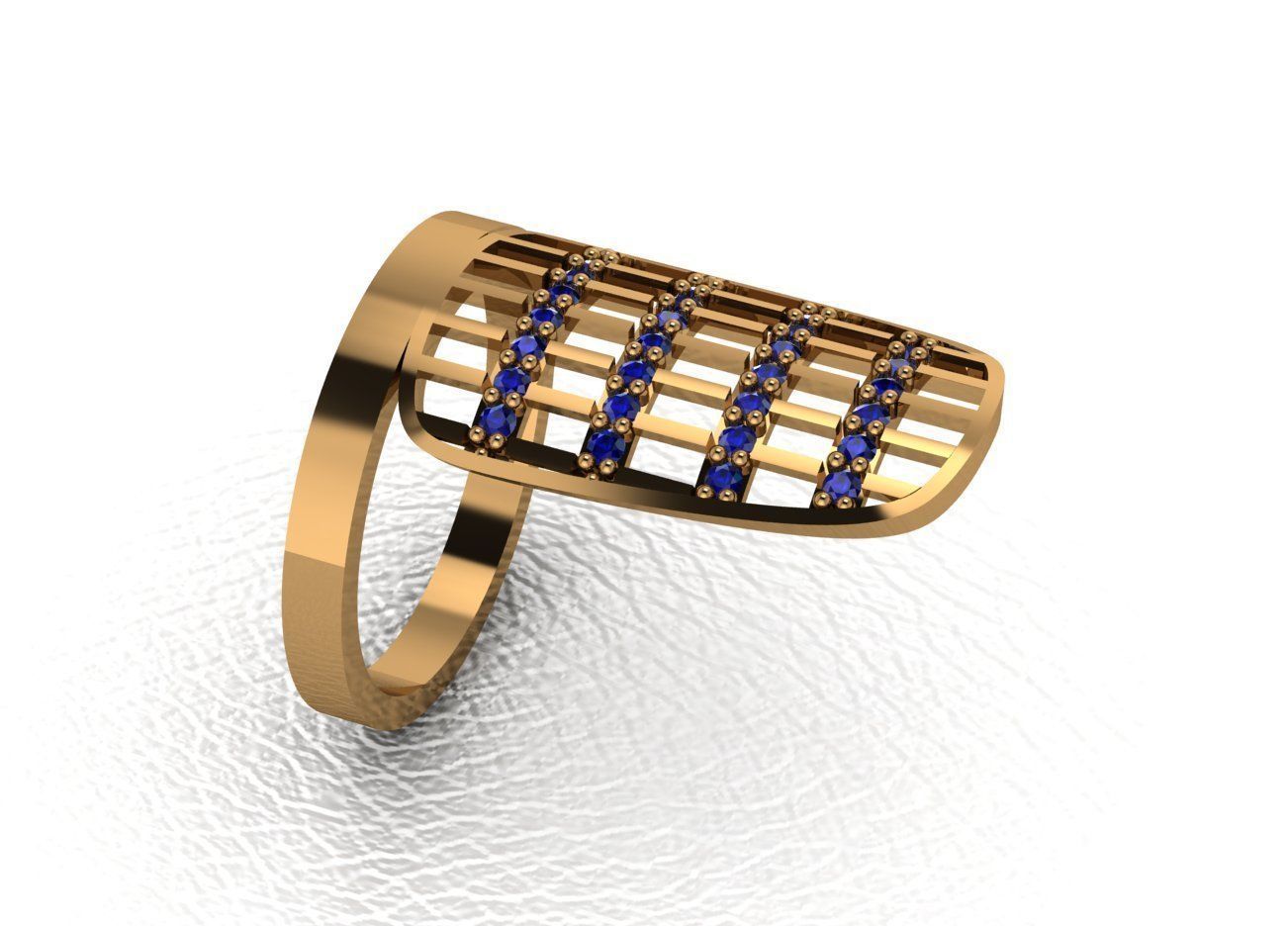 Classical diamond rings 3D print model_16