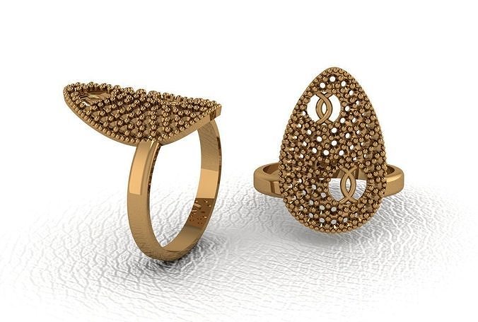 Classical diamond rings 3D print model