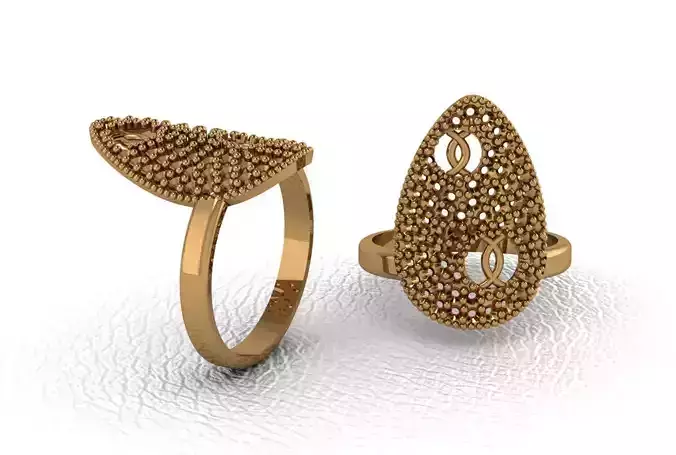 Classical diamond rings 3D print model